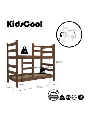 Imagen 2 del producto Camarote Essenciale 1 Plaza Café Desmontable Madera 220 kg