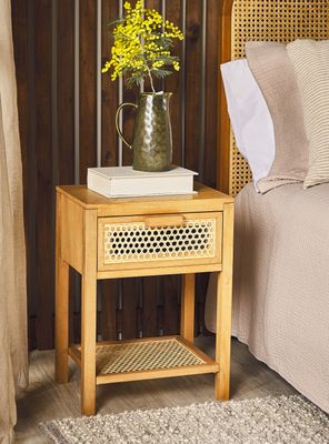 Velador Ratán Mirlo 1 Cajón