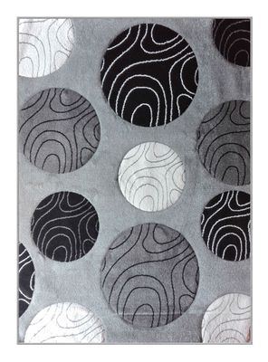 Alfombra Frize Carved 170 x 230 cm Círculos Idetex