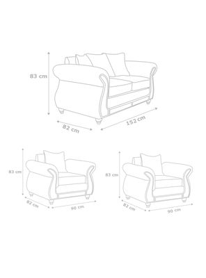 Imagen 2 del producto Juego Living Franco 211 Cuero Auris
