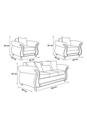 Imagen 2 del producto Juego Living Franco 311 Cuero Auris