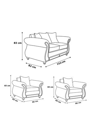 Imagen 2 del producto Juego Living George 211 Cuero Auris