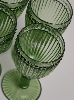 Imagen 2 del producto Set 4 Copas Rayas Verde 250 ml