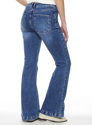 Imagen 2 del producto Jeans Flare Cargo Tiro Alto Pretina Básica