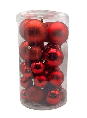 Imagen 2 del producto Set de 30 Esferas Navidad Mix Rojas