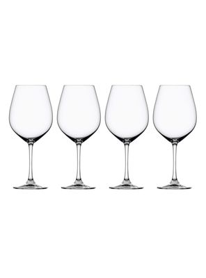 Set 4 Copas Cristal Salute Burgundy
