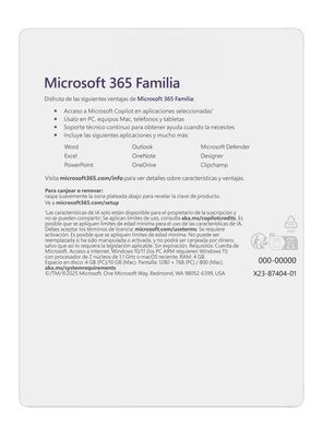Imagen 2 del producto Microsoft 365 Familia 12 Meses 6 Usuarios