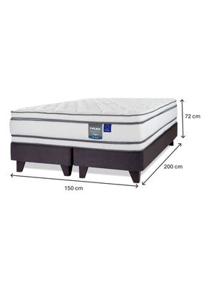 Imagen 2 del producto Cama Europea Majesty 2 Plazas + Respaldo Grafito + Velador Rover