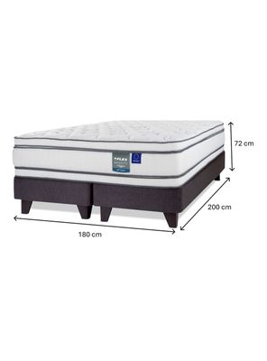 Imagen 2 del producto Cama Europea Majesty King + Respaldo Grafito + Velador Rover