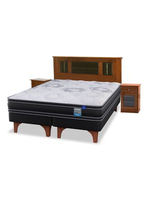 Cama Europea Seven Plus King + Set Mueble Lorraine