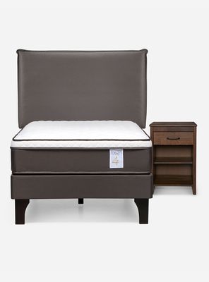 Imagen 2 del producto Cama Europea New style 4 1 Plaza + Respaldo + Velador Maurice