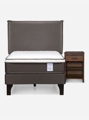Imagen 2 del producto Cama Europea New style 4 1.5 Plazas + Respaldo + Velador Maurice