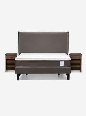 Imagen 2 del producto Cama Europea New style 4 2 Plazas + Respaldo + Veladores Maurice