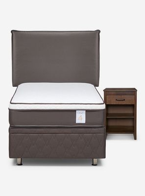 Imagen 2 del producto Boxet New Style 4 1 Plaza + Respaldo + Velador Maurice