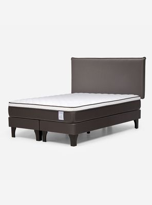 Cama Europea New style 4 2 Plazas Base Dividida + Respaldo Maurice