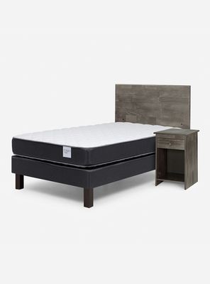 Cama Europea Wave 1 Plaza Tabor Grafito