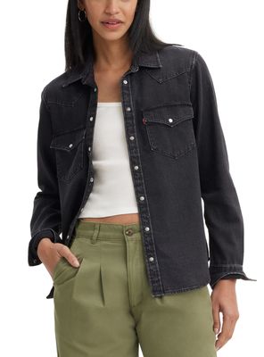 Camisa Western Denim con Botón de Broche