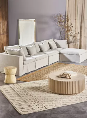 Sofá Seccional 5 Cuerpos Tipo L Reversible Lino Cejar