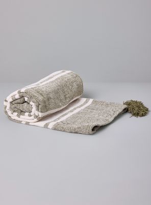 Imagen 2 del producto Chal Rayas Pompon 125x150 cm