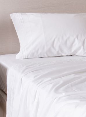 Sábana 1.5 Plazas 200 Hilos Antonie Blanco