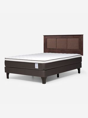 Cama Europea New Style 4 Plus 2 Plazas + Respaldo Rachel
