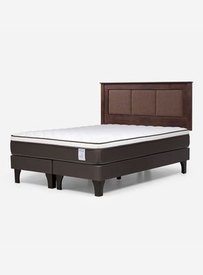 Cama Europea New style 4 Plus King Base Dividida + Respaldo Rachel