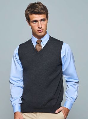 Sweater Lana Merino Sin Manga Cuello V