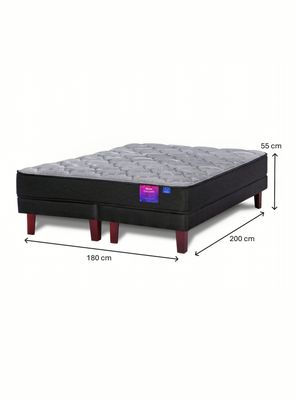 Imagen 2 del producto Cama Europea Therapedic Plus King Flex + Respaldo Royal Negro