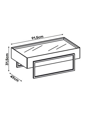 Imagen 2 del producto Mesa de Centro Pilar 91.5x49 cm