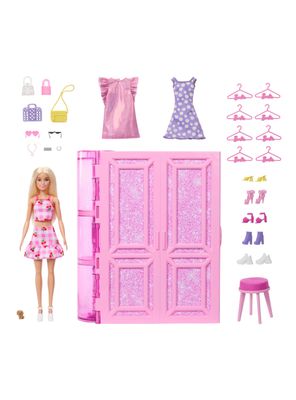 Set Clóset de Ensueño con Accesorios y Muñeca Barbie