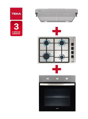 Imagen 2 del producto Kit Empotrable Horno Eléctrico HBB445 + Encimera Gas HLX540 BUT + Campana CX 62120 Inox