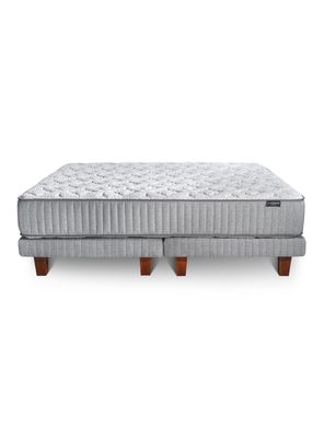 Imagen 2 del producto Cama Europea Hybrid Wool 2 Plazas Base Dividida + Almohadas Microfibra 50x70 cm