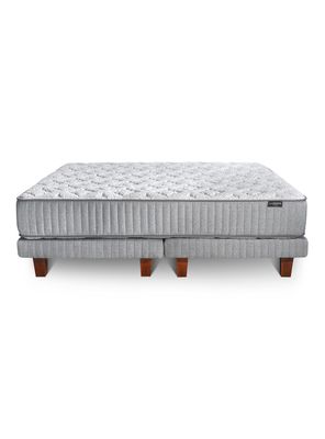 Imagen 2 del producto Cama Europea Hybrid Wool Súper King Base Dividida + Almohadas Microfibra 50x90 cm
