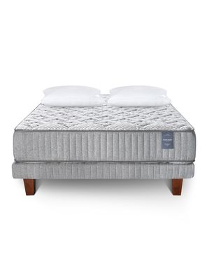 Imagen 2 del producto Cama Europea 2 Plazas Hybrid Visco Base Dividida + Almohada Microfibra 50x70cm