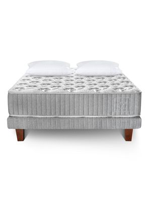 Imagen 2 del producto Cama Europea Hybrid Cotton 2 Plazas Base Dividida + Almohadas Microfibra 50x70 cm