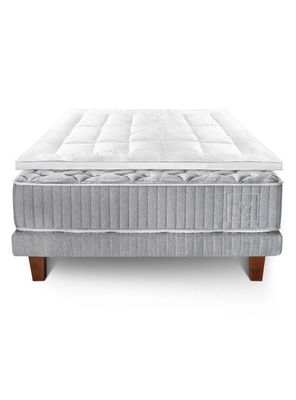 Imagen 2 del producto Cama Europea Hybrid Wool King Base Dividida + Topper