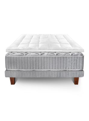 Imagen 2 del producto Cama Europea Hybrid Wool Súper King Base Dividida + Topper