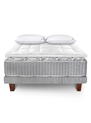 Imagen 2 del producto Cama Europea Hybrid Wool King Base Dividida + Almohadas + Topper