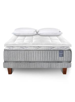 Imagen 2 del producto Cama Europea King Hybrid Visco Base Dividida + Topper + Almohada Down