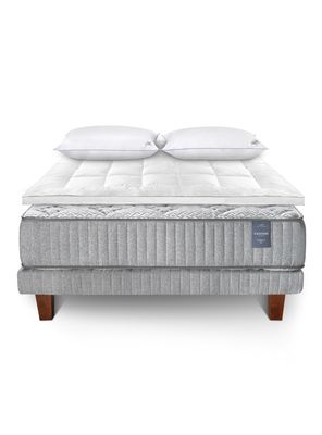 Imagen 2 del producto Cama Europea Hybrid Visco Súper King Base Dividida + Topper + Almohadas Down Alternative