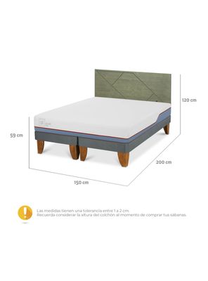 Imagen 2 del producto Cama Europea 2 Plazas Excellence Plus Base Dividida