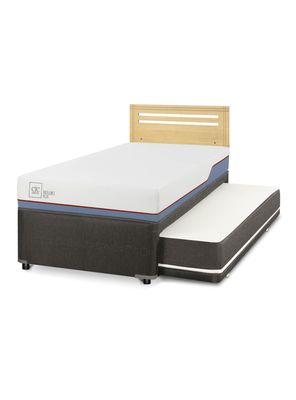 Diván Excellence Plus Black 1.5 Plazas Respaldo Múnich Mostaza