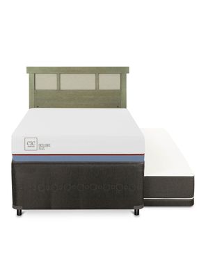 Imagen 2 del producto Diván Excellence Plus Black 1.5 Plazas Respaldo Dublín Olivo