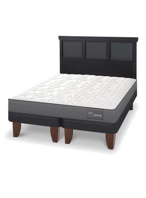 Imagen 1 del producto Cama Europea Anatomic King + Respaldo Torino Negro
