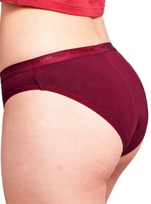 Imagen 2 del producto Calzón Menstrual Bikini Flujo Intenso Burdeos
