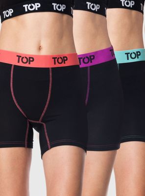 Pack Bóxer Medio Algodón Color en Banda