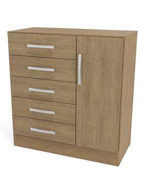 Cómoda Beatriz 5 Cajones 1 Puerta