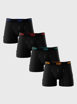 Pack 4 Bóxer Algodón Color