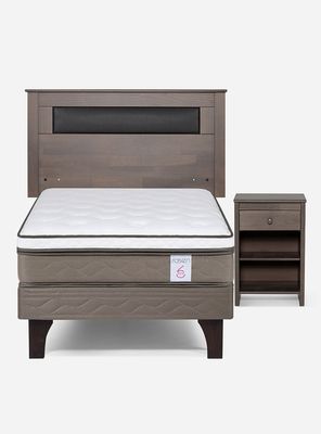 Imagen 2 del producto Cama Europea New Style 6 1 Plaza + Respaldo + Velador