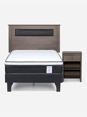 Imagen 2 del producto Cama Europea New Style 6 1 Plaza + Respaldo + Velador